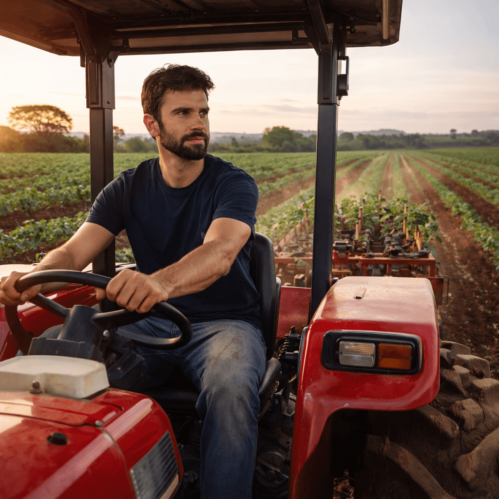 Produtor Marco Antônio com produto pronto para entrega